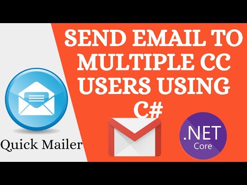 How to Send emails to Multiple Recipients with CC using Asp Net Core MVC 5