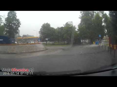 14.07.2018 Oleśnica - skutki opadów deszczu