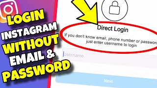 (NEW TRICK) How To Login Instagram WITHOUT Email, Phone Number and Password 2024