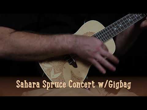 Luna Sahara Spruce Concert Ukulele w/GigBag image 17