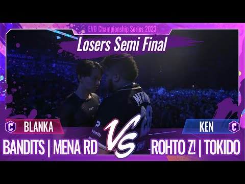 【EVO Championship Series 2023】「Losers Semi Final」BANDITS｜MENA RD（ブランカ/C）vs ROHTO Z!｜TOKIDO（ケン/C）