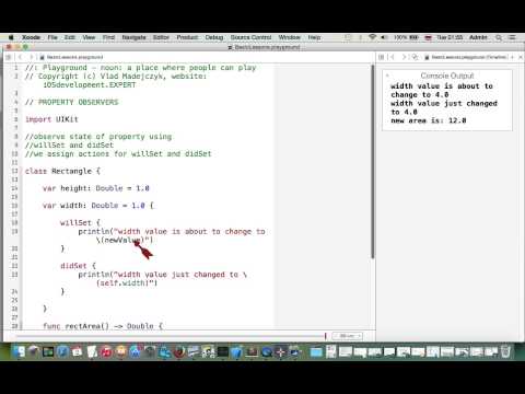 iOS Swift lesson 28 - Property observers in Swift
