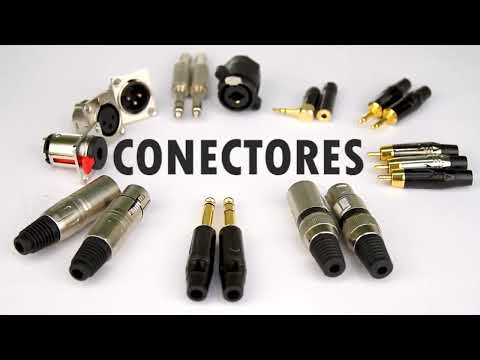 Tipos de Conectores de Áudio: P10 Estéreo e Mono, XLR Fêmea e Macho, Conector Combo e Rca