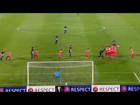 Partizan Beograd vs Skenderbeu // 39' Zoran Tosic Amazing Free Kick Goal 1 -0 HD (02/11/2017)