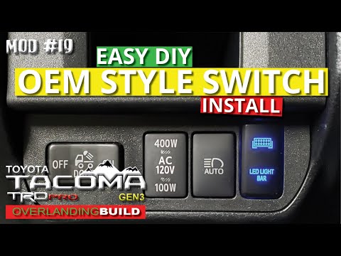 Toyota OEM Style Lightbar Switch DIY Install for 3rd Gen 2016-2021 Tacoma TRD Pro | Mod #19