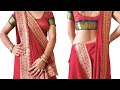 How to drape Wedding saree || red and golden blouse || Saree wear