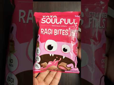 #tata #soulfull #delicious #millets #ragi #bites #starwberry #fills #cream #chocolatey #shorts