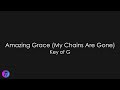 Amazing Grace (My Chains are Gone) - Chris Tomlin | Piano Karaoke [Higher Key of G]