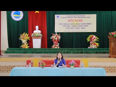 Hội nghị đối thoại giữa Ban giám hiệu với Học sinh - Sinh viên năm học 2021 - 2022