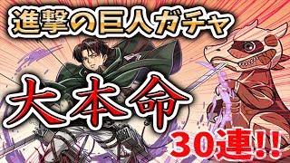 【パズドラ】進撃の巨人コラボ第3弾！一発目からまさかの！？初ゲットばかりなので30連！！【進撃の巨人コラボ】