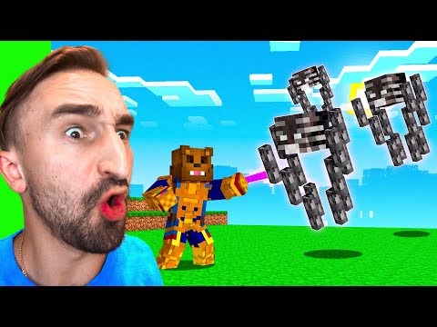 EPIC BATTLE: Thanos takes on 1000 mobs in Minecraft!