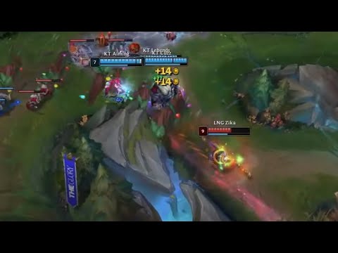 LNG Zika (Jax) pulls off a Houdini vs KT Crazy 1v3 Escape LNG vs KT 2023 Worlds