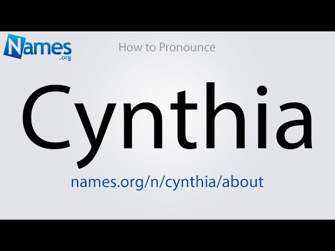 How to Pronounce Cynthia