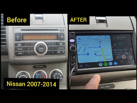 Car Radio for Nissan Sentra 2007-2012, Versa 2007-2014, 350Z 2003-2009, NV200 2009-2017, Pathfinder 1994-2007, 7 Inch Touchscree Head Unit Stereo, Carplay Android Auto GPS FM BT WiFi SWC Backup Camera video review thumbnail