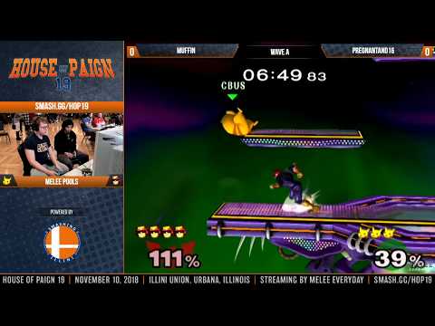 House of Paign 19 - Pregnantand16 (C. Falcon) vs. Muffin (Pikachu) - SSBM - Wave A