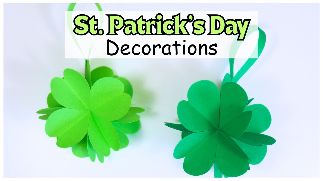 DIY Easy Paper Shamrock Decorations ☘️ St. Patrick's Day Paper Craft Ideas (Step by Step)