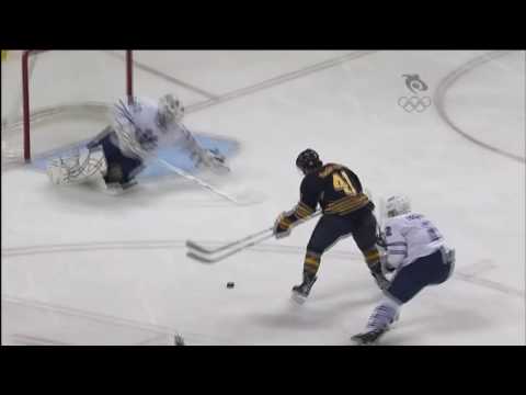Huge Poke Check Save by Jonas Gustavsson vs Buffalo Sabres - October 30th 2009 (HD)