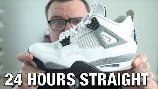 I Wore the Jordan 4 White Cement For 24 Hours Straight! This is What Happened