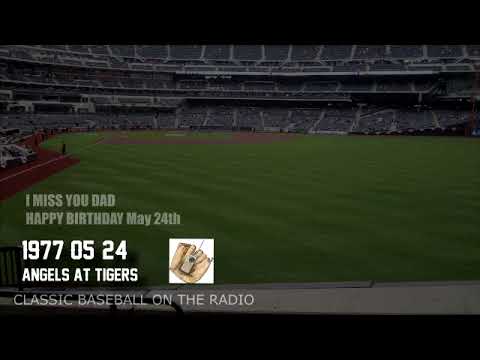 1977 05 24 Angels at Tigers Classic Baseball Radio (Ernie Harwell)