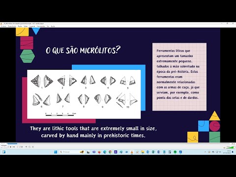 vídeo intitulado Micrólitos: um desafio geométrico