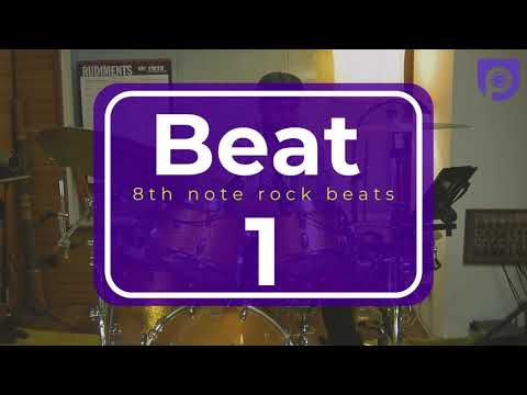 8th Note Rock Beats |  Beat 1 | Play along