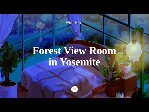 [White Noise] Bedroom Deep in the Forest | Relaxing River Sounds, Calming Nature ASMR for Deep Sleep