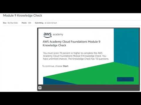 AWS Cloud Foundations - Module 9 - Knowledge Check | Cloud Architecture| Cloud Quiz