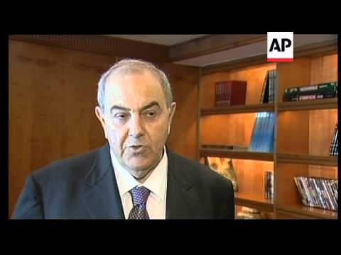 Allawi warns violence in Iraq will go on while people left out of politics