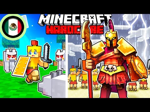 SOBREVIVÍ 100 DÍAS como un DIOS de la GUERRA en MINECRAFT HARDCORE!