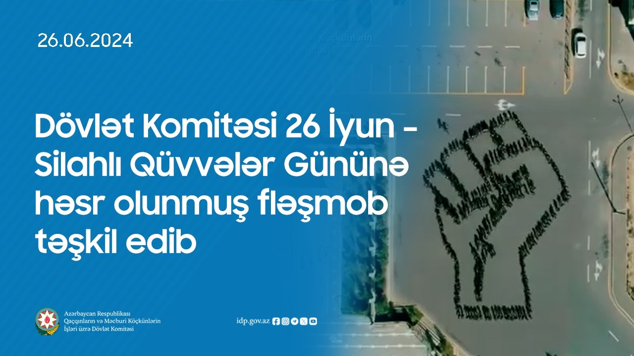 Silahlı Qüvvələr Gününə həsr olunmuş fləşmob VİDEO