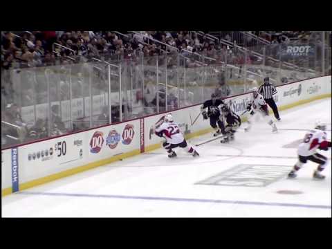 Jim O'Brien goal Feb 13 2013 Ottawa Senators vs Pittsburgh Penguins NHL Hockey