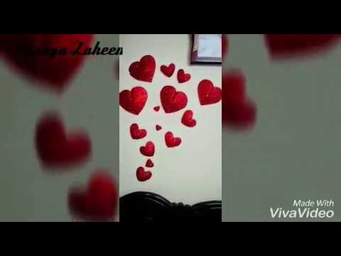 Sana 3d heart wall decor idea with foam sheet
