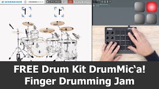 Video thumbnail for Sennheiser DrumMic'a! Finger Drumming Jam with AKAI MPD218 by XpressPads Finger Drumming