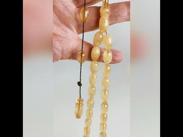 قوافل سبحة كهرمان بلطيقي طبيعي حجر واحد Namb0078