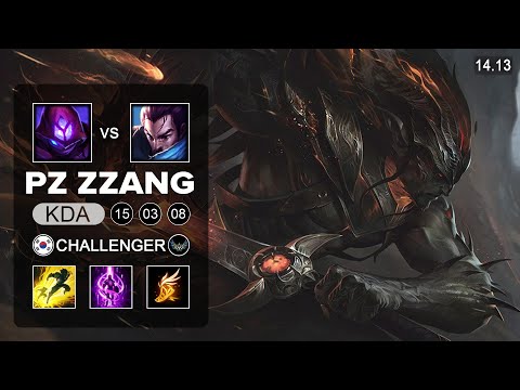 PzZZang Yasuo vs Malzahar Mid - KR Challenger - Patch 14.13 Season 14