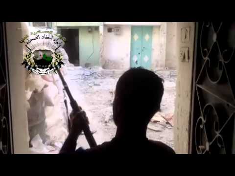 التصدي لقوات النظام في حي العامرية في حلب من قبل الفرقة 77