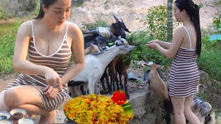 Download lagu Alida cooked an egg fried rice dish mixed with green beans and carrots mp3