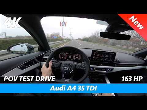 Audi A4 S Line FL 2020 - POV test drive in 4K | 35 TDI - 163 HP (Acceleration 0 - 100 km/h)