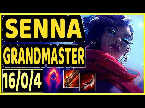 NUCLEAR (SENNA) - 16/0/4 KDA GAMEPLAY - KR Ranked GRANDMASTER