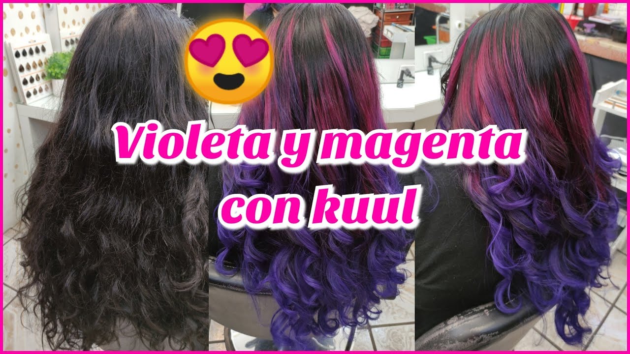 cabello violeta y magenta con kuul / Lilyymakeuup