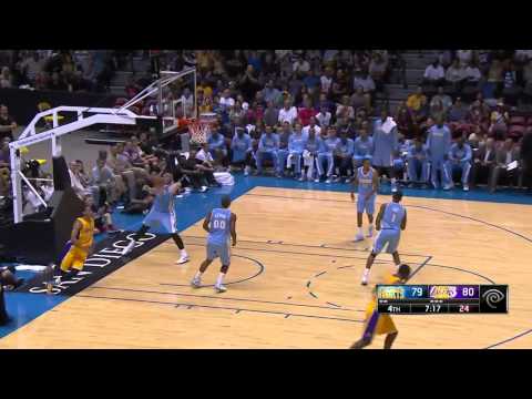 Jordan Clarkson Takes Flight   Nuggets vs Lakers   October 6, 2014   NBA 2014 2014 Preseason 2014