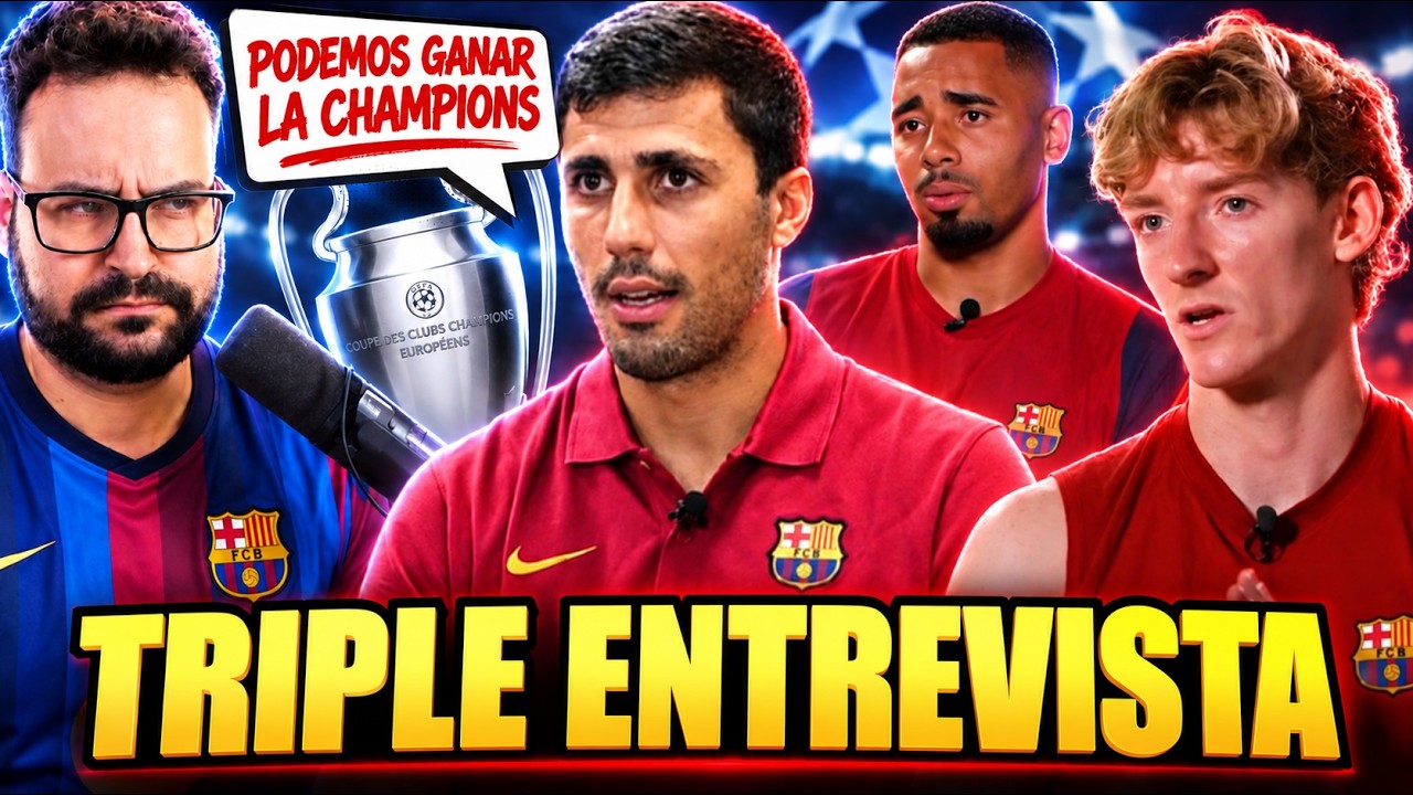 🚨RODRI: "La CHAMPIONS es POSIBLE pero..." ¡TRIPLE ENTREVISTA en el BARÇA! GORDON, GABRIEL JESUS...