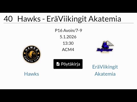 Hawks vs EräViikingit Akatemia (HFC, P16)