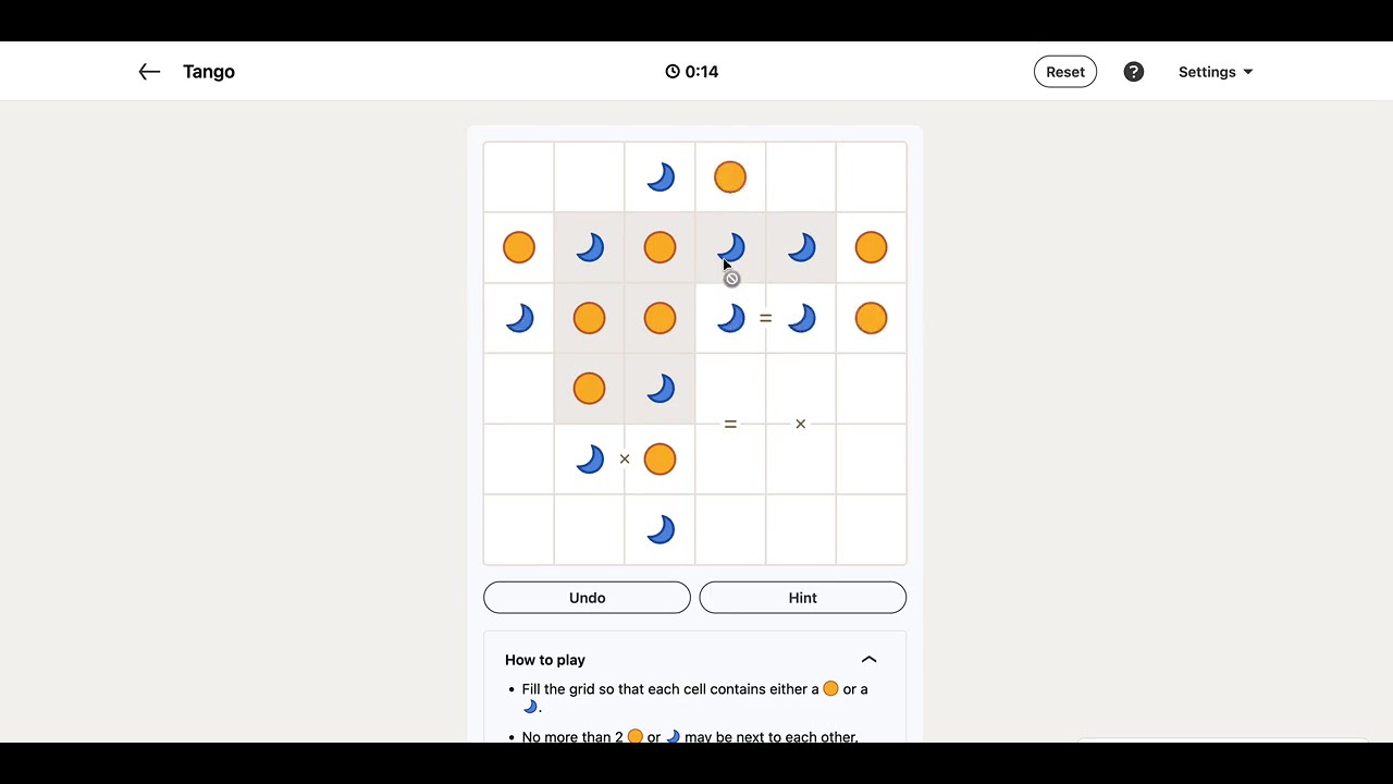 LinkedIn Tango Answer Today | 06 April 2026 - Puzzle #546
