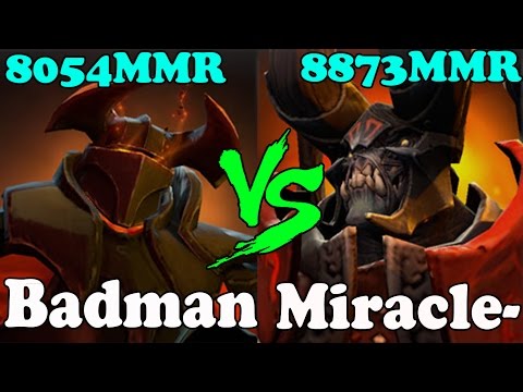 Dota 2 - Badman 8054 MMR VS Miracle- 8873 MMR Plays Doom - Ranked Match Gameplay!