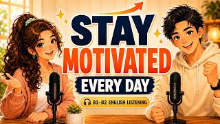 How To Stay Motivated Every Single Day | English Conversation Podcast to Learn English (B1-B2)