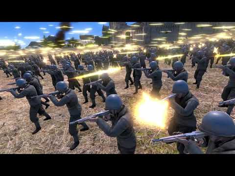 15.000 Runner ZOMBIES vs 2.000 WW2 Soldiers - Ultimate Epic Battle Simulator