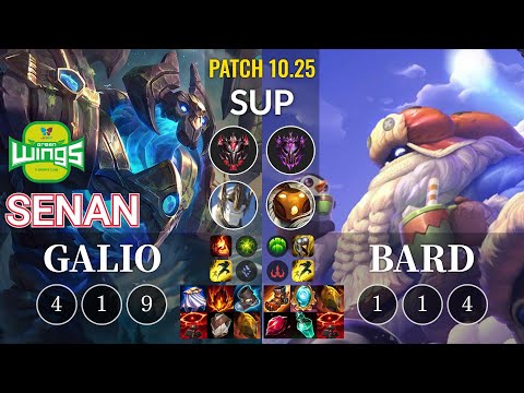 JAG Senan Galio vs Bard Sup - KR Patch 10.25