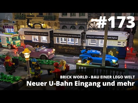 New subway entrance and pedestrian area - BRICK WORLD LEGO® UPDATE (173)