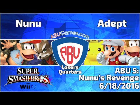 ABU Monthly 5: Nunu (Diddy, Fox) vs. Adept (Pikachu, Mario, Diddy) - Smash 4 Singles Losers Quarters